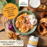 Herbaria Obazd ist! bio 90g M-Dose – Bio-Gewürzmischung bayerischen Biergartenklassiker Obazda – für Brotaufstriche, Käsegerichte, Käsefondue – Raclette Gewürze – in nachhaltiger Aromaschutz-Dose
