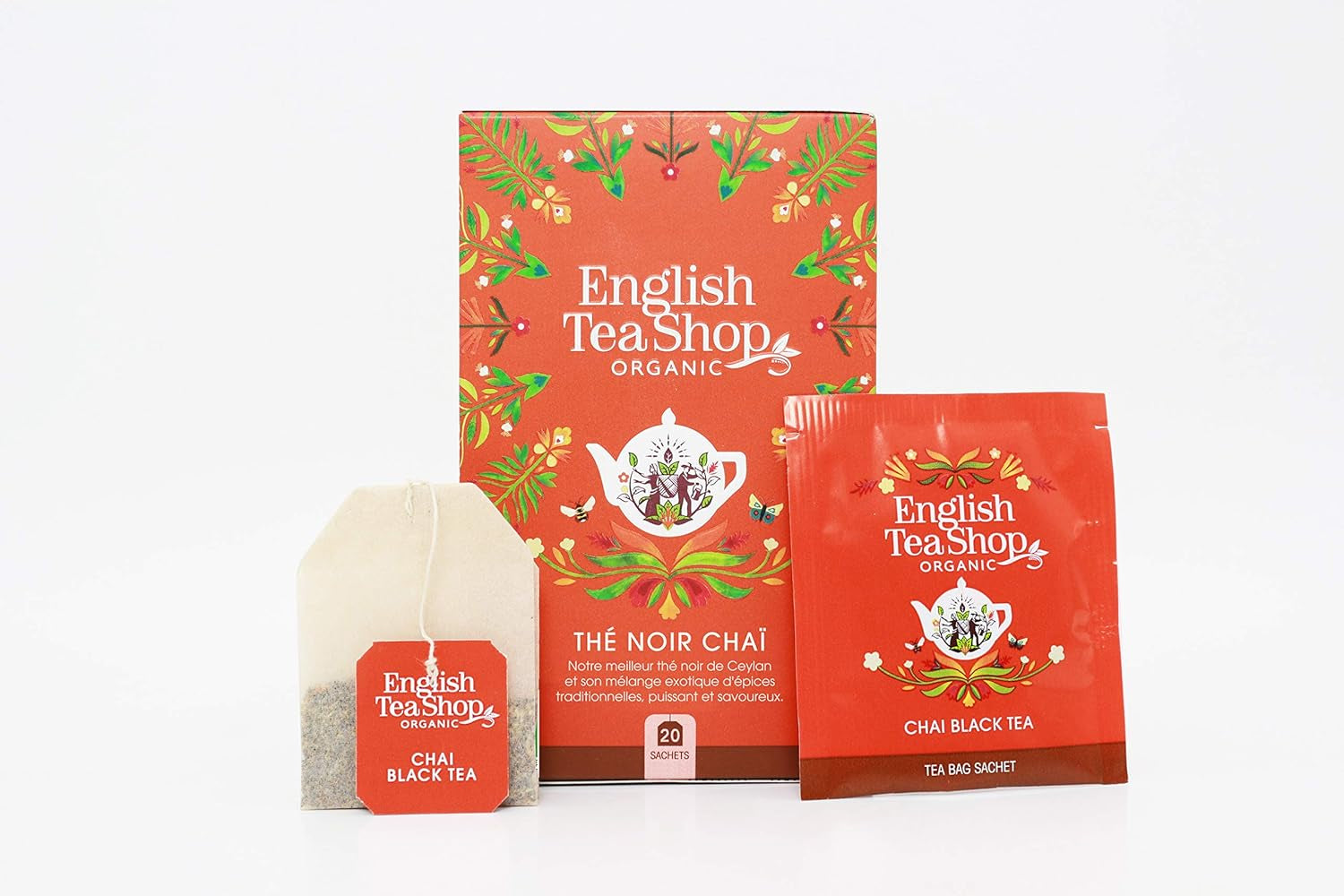 ETS - Chai Schwarzer Tee, Naturland BIO, 20 Teebeutel (2er Pack)