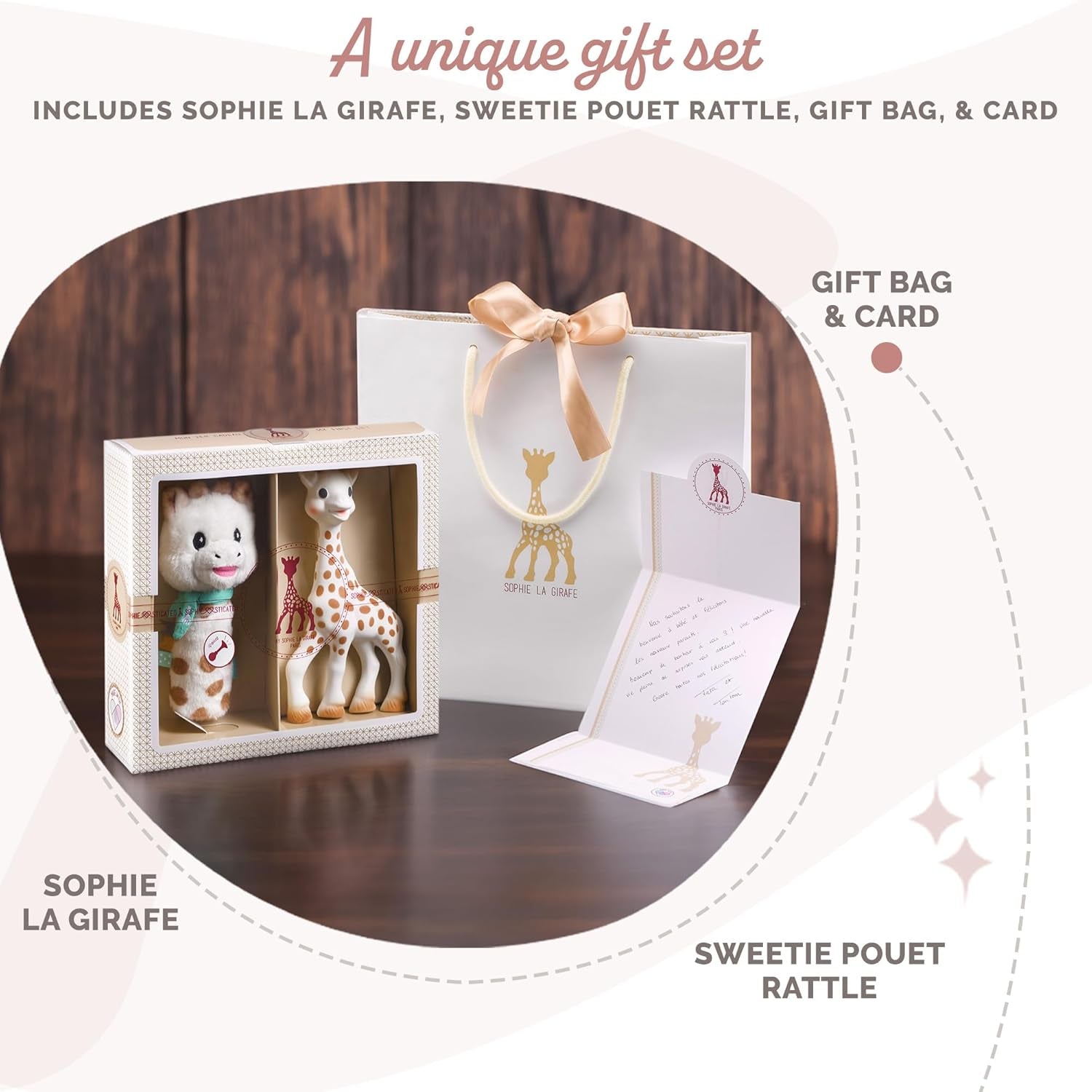 Sophie die Giraffe Geburtstagsgeschenkset Sophiesticated Rassel Pouet 00012 Spielzeug Bebe Naty Shop