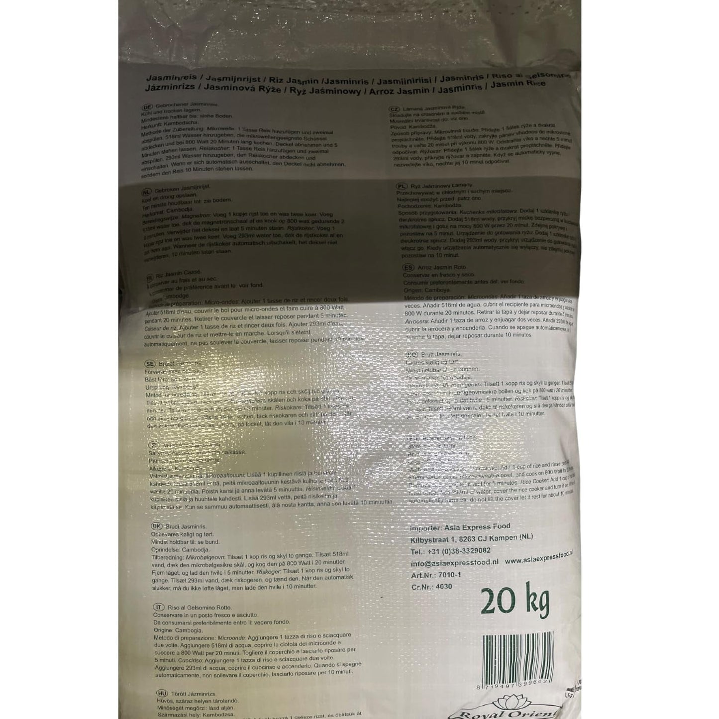 Royal Orient - Jasminreis - (1 X 20 KG)