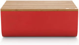 Alessi Mattina BG03 R – Brotkorb aus Edelstahl mit Epoxidharz und Bambusholz, rot. Aufbewahrungsboxen für Lebensmittel von Naty Shop