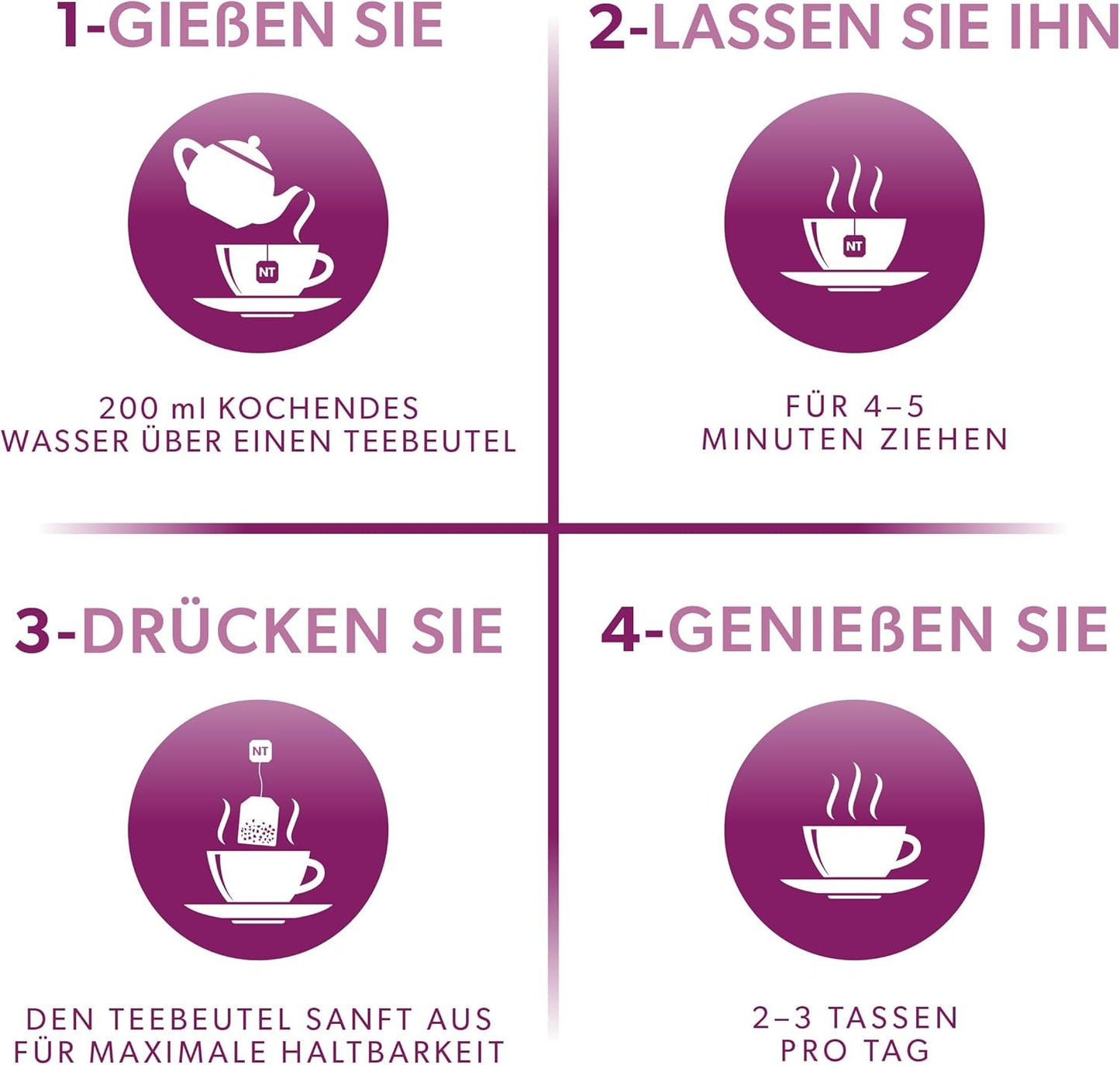 Nutra Tea Holunder & Echinacea, Immunitäts- und Erkältungstee, Tee zur Immununterstützung, Erkältungsbekämpfung, 20 wiederverwendbare Teebeutel, natürlicher Kräutertee