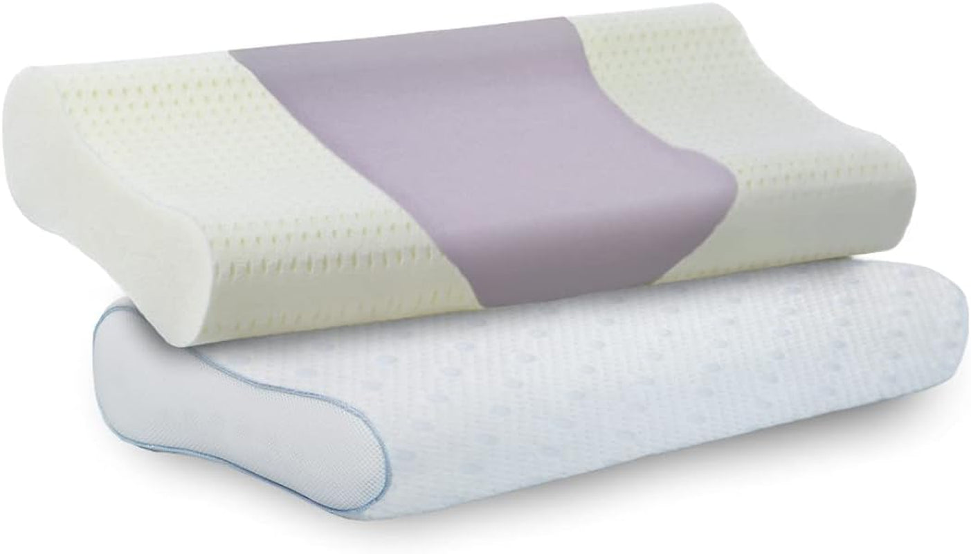 PARADIES Nackenkissen 40X80 cm - Revita Ergonomisch - IGR-zertifiziert, Ergonomisches Nackenstützkissen Höhe: 10 cm Zervikale orthopädische Kissen Naty Shop Latex Vario-Ergonomic