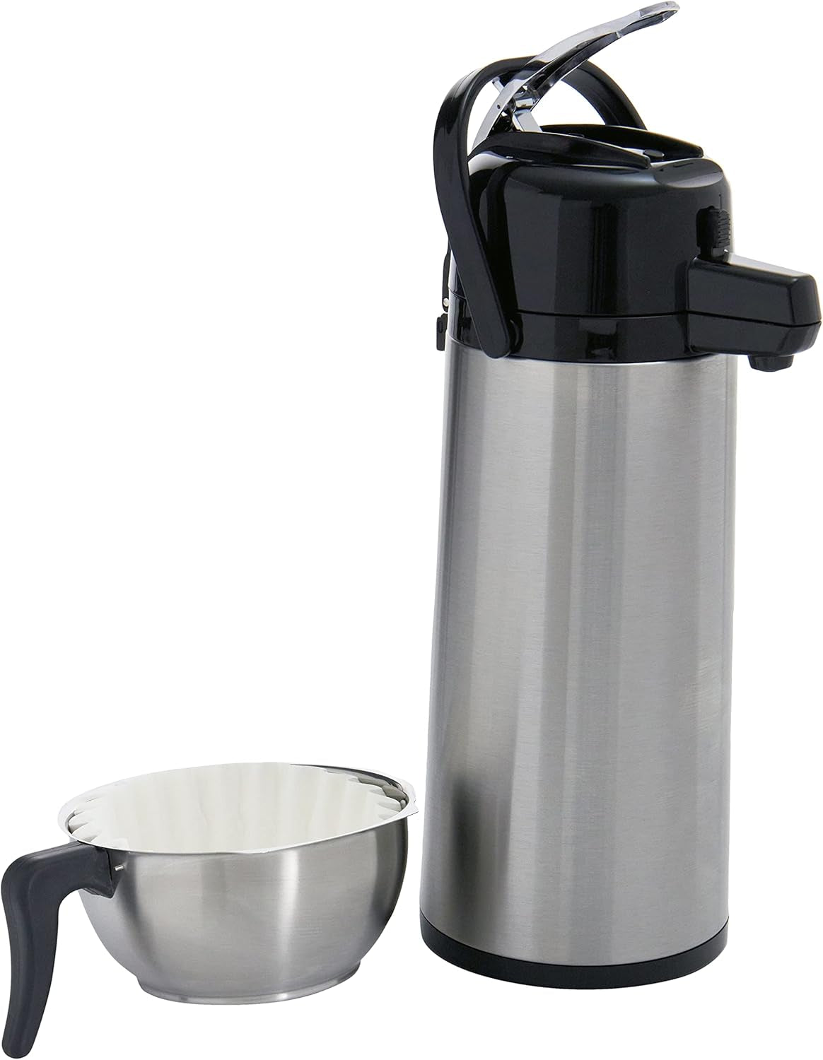 Saro Espressomaschine, inklusive Karaffe mit isolierter Edelstahlpumpe – 2,2 l – Zubereitungszeit ca. 5–6 Min. – Schutz bei Betrieb ohne Wasser – 2.069 kW – Modell THERMO 24