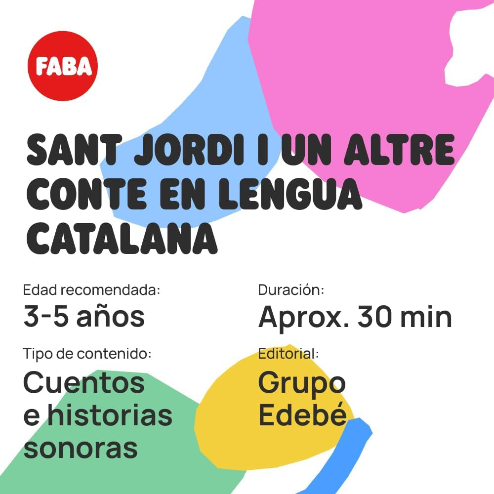 Sonoro de - Sant Jordi i un altre Conte - Geschichten und Klanggeschichten - Spielzeug, Bildungsinhalt, auf Katalanisch, für Mädchen und Jungen von 4 bis 6 Jahren Bebe Naty Shop Toys