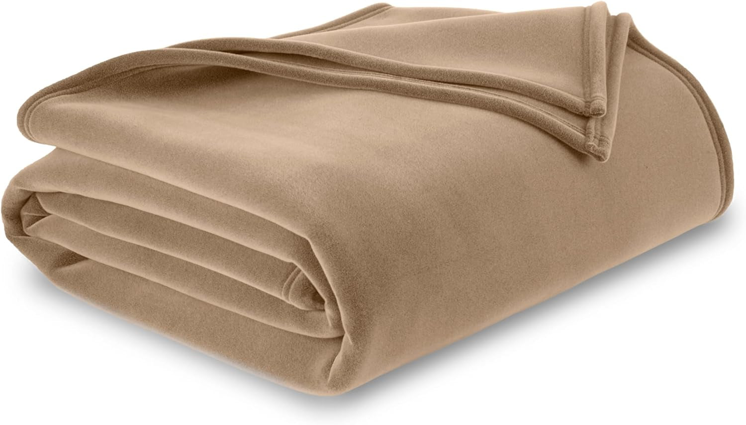 Vellux Original Doppeldecke, hellbraune Bettdecken und Steppdecken Naty Shop Beige Twin