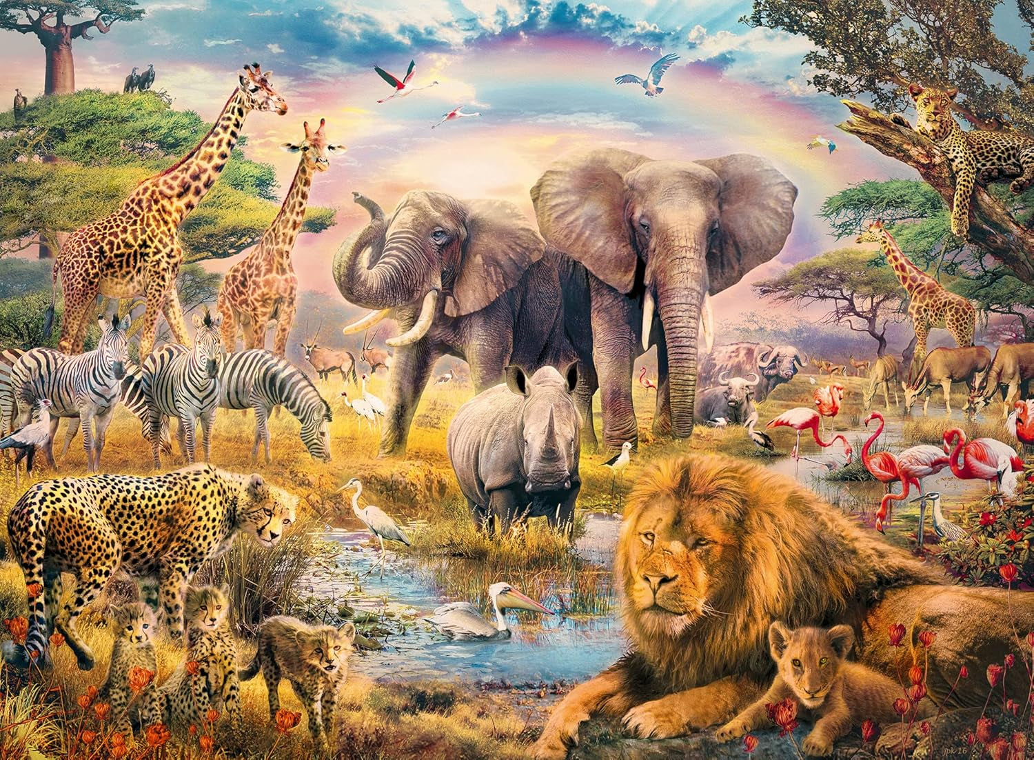 Ravensburger Kinderpuzzle - Afrikanische Savanne - 100-teiliges Puzzle für Kinder ab 6 Jahren Puzzle Naty Shop