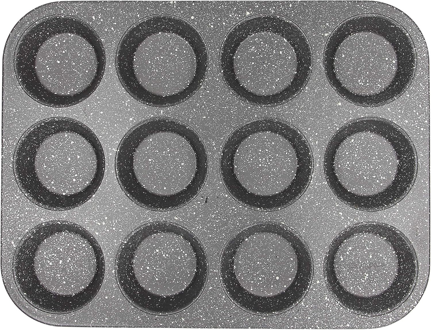 Pure Roq Muffinform für 12 Muffins, Aluminium, schwarze Formen und Backbleche Naty Shop