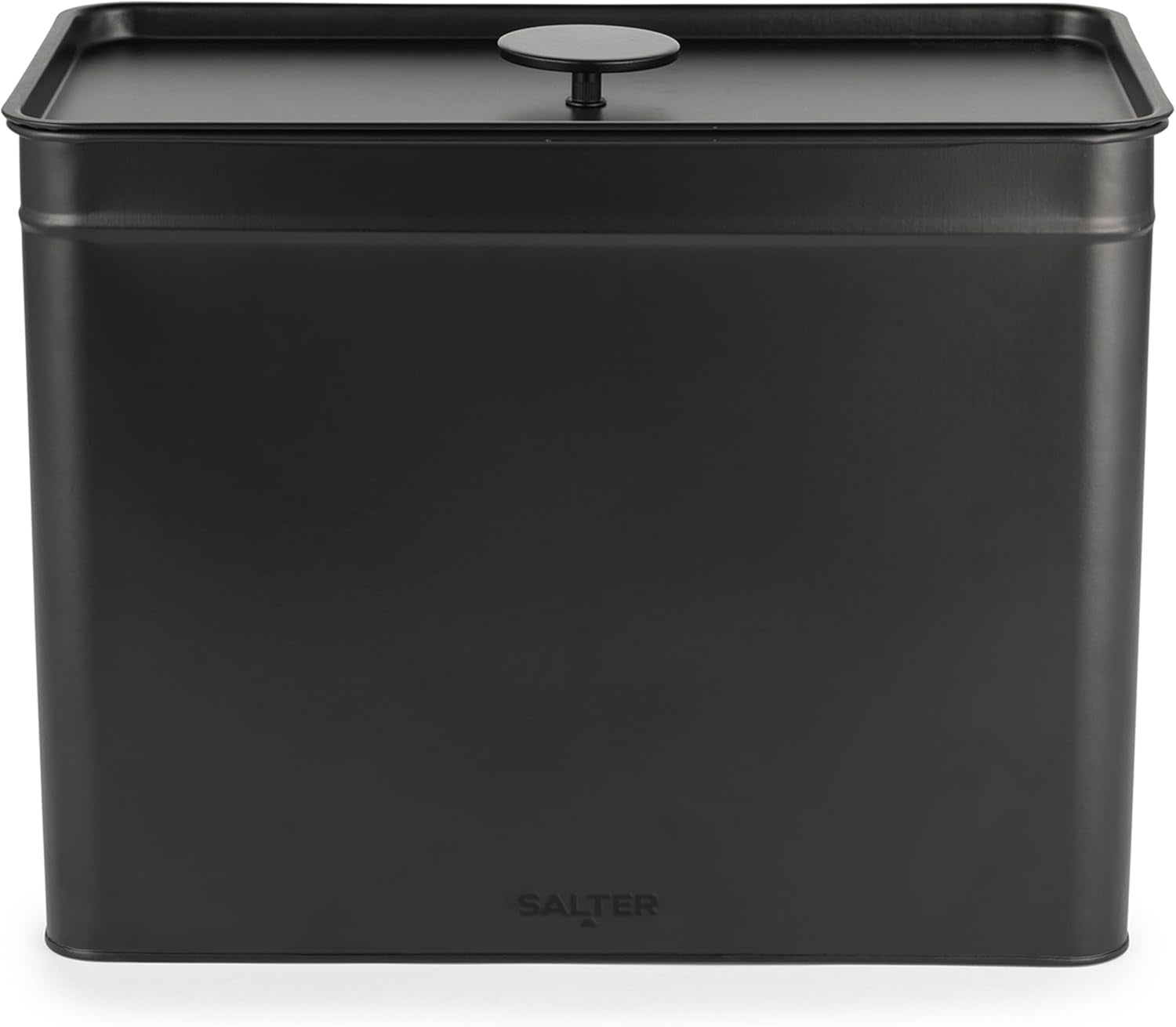 Salter BW12614EU7 Kuro-Aufbewahrungsbox-Set – 4 Küchenbehälter, Brot/Tee/Kaffee/Zucker, quadratische Organizer-Boxen, leicht zu reinigen, hält Lebensmittel frisch, schwarz, Naty Shop Brotbox