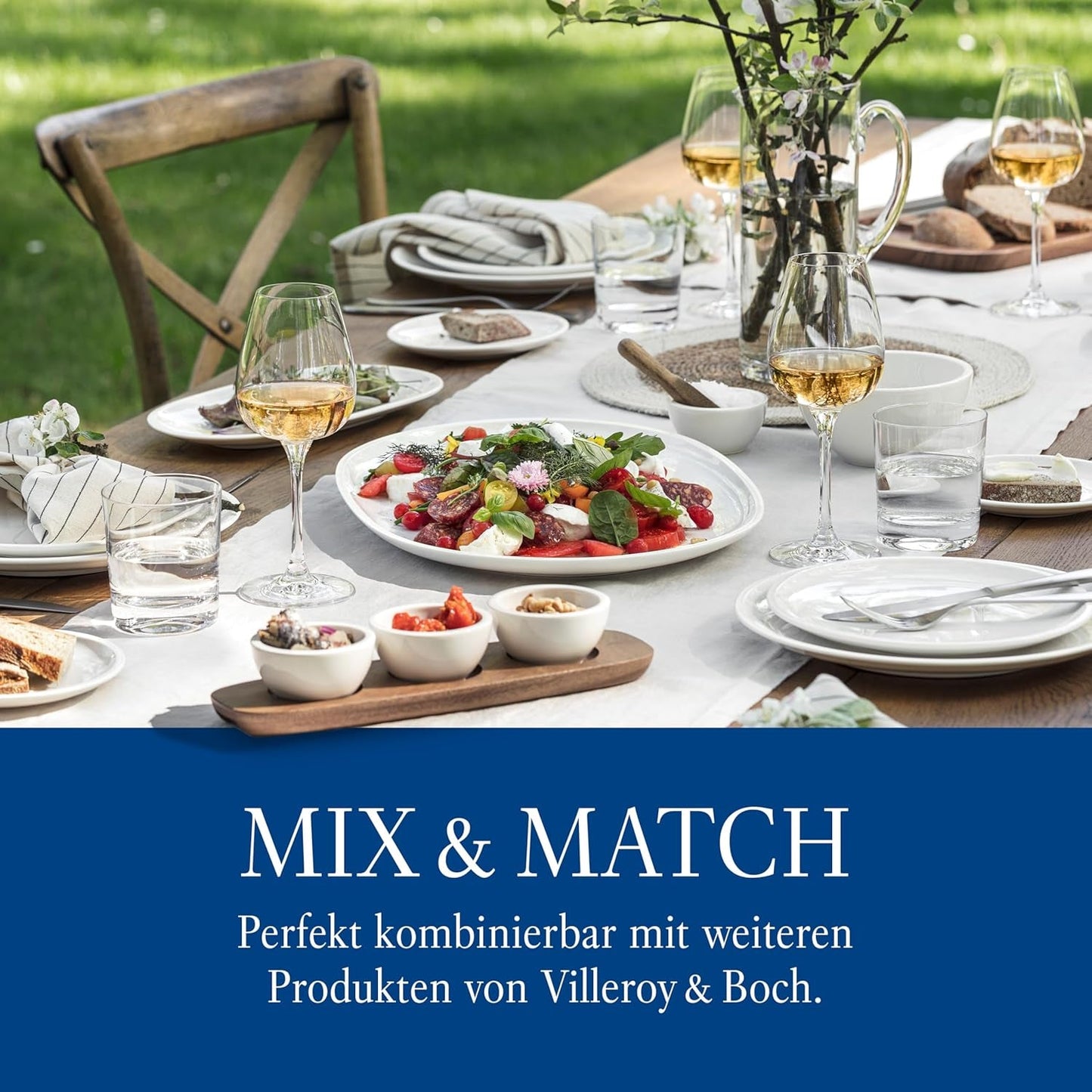 Villeroy & Boch Mariefleur Starter-Set, verschiedene Farben, spülmaschinenfest, mikrowellengeeignet, Geschirrset für 2, florales Geschirrset, Essgeschirr, Kombinationsset, Premium-Porzellan
