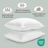 HARBOREST Schlafkissen, 2 Stück, luxuriöser Plüsch, alternatives Kissen, gut für Seiten- und Rückenschläfer, Hotel-Kollektion, Kissen, Standard-/Queen-Size-Größe, 50,8 x 66 cm, Naty Shop Standard-Kissen
