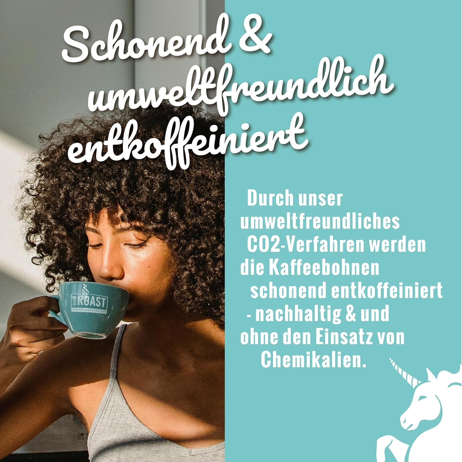 Blank Roast - EINZIG - 1kg - Kaffeebohnen kafeinfrei - 100% Arabica aus Peru - schonend & umweltfreundlich entkoffeiniert - säurearm mit voller Crema - ideal für jede Zubereitungsart