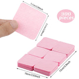 300 Stück Nagellackentferner Pads, Fusselfreie Nägel Wattepads Für Nägel Nagellackentferner Fusselfreie Nageltücher Reiniger Gelnägel - Rosa