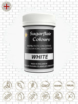 Weiße Lebensmittelfarbe von Sugarflair für Nudeln, Lebensmittelfarbe für Nudeln, Fondant und Marzipan, Nudelfarbe – 25 g