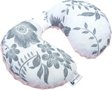Medi Partners Baby-Nackenkissen, Nackenstütze, 100 % Baumwolle/Minky, Baby-Nackenkissen für Auto, Kinderwagen, Reisen, Reisen, Schlafen, Nackenkissen, Schlummerrolle (REH mit grauem Minky), zervikale orthopädische Kissen, Naty Shop, Berry mit rosa Minky