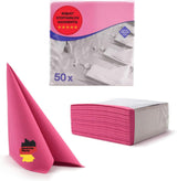 50 Aroba Airlaid Servietten Textiloptik 19 FARBEN 40X40 cm 1/4 Falz Hochwertige Textiloptik Hochzeitsservietten für Jubiläen Hotel Gastronomie Feiertage Weihnachten Hochzeit Rosa