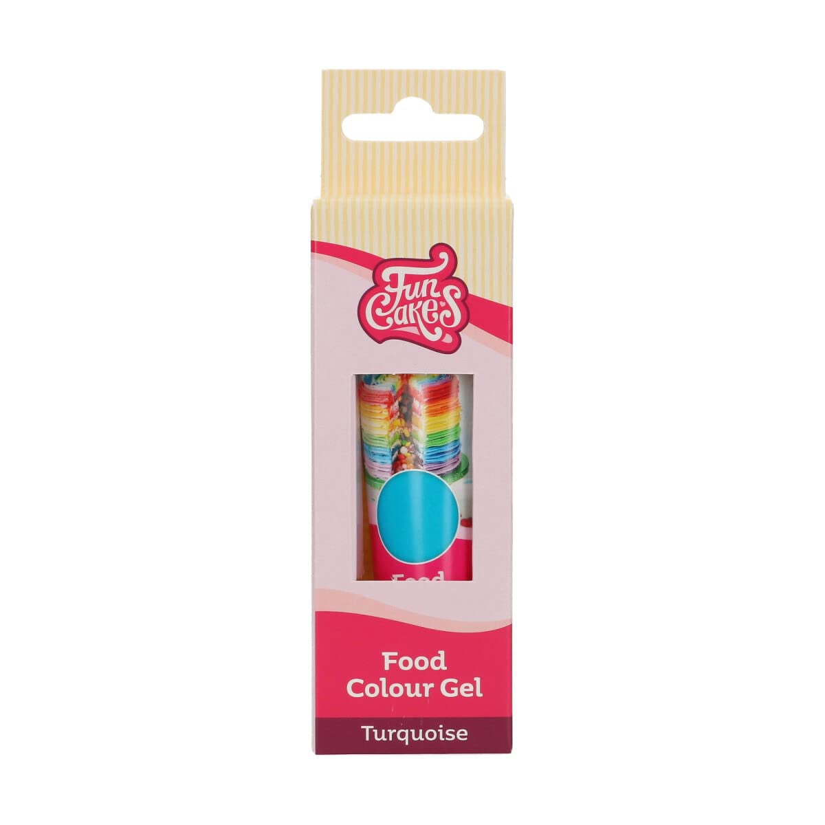 Lebensmittelfarbe Funcakes Gel Türkis: Hochkonzentrierte Lebensmittelfarbe für Teig, Creme, Fondant und Marzipan. Einfache Dosierung. Ein einziger Tropfen, um lebendige Farben zu erzeugen. Halal. 30 g.