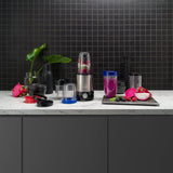 Russell Hobbs Mixer [Multifunktions- Standmixer] Nutriboost (Inkl. 5 Bpa-Freie Und Spülmaschinengeeignete Behälter + Deckel, 22.000 U/Min, 0,9 Ps-Motor) Elektrischer, Smoothie-Maker 23180-56 Kitchen Naty Shop
