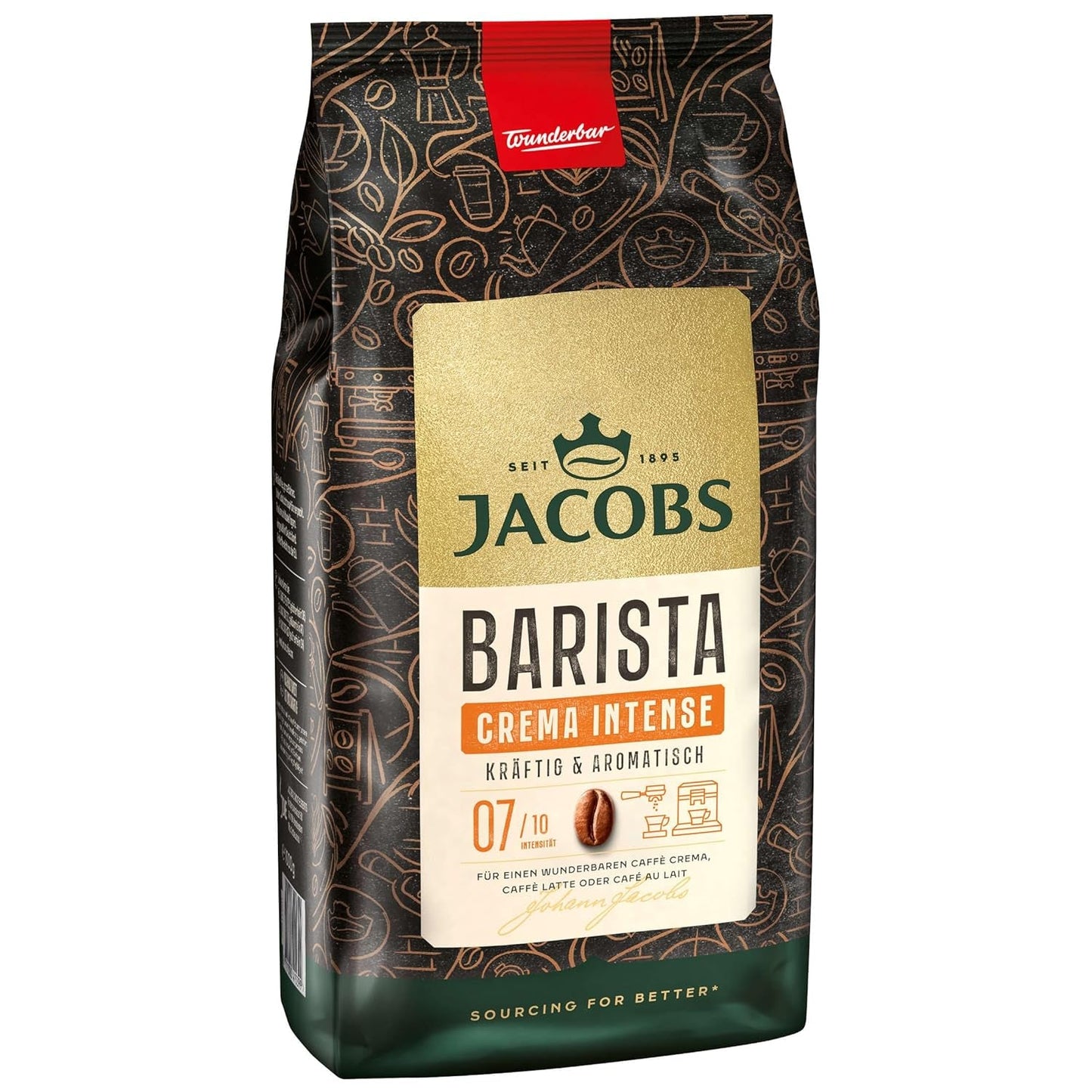Ganze Bohnenkaffee JACOBS Barista Editions Crema Intense (4 x 1 kg)