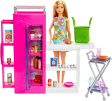 Barbie-Puppen-Speisekammer-Spielset mit mehr als 25 Küchenteilen und Zubehör – perfekt für kleine Feinschmecker und Geschenk für Kinder ab 3 Jahren, HJV38