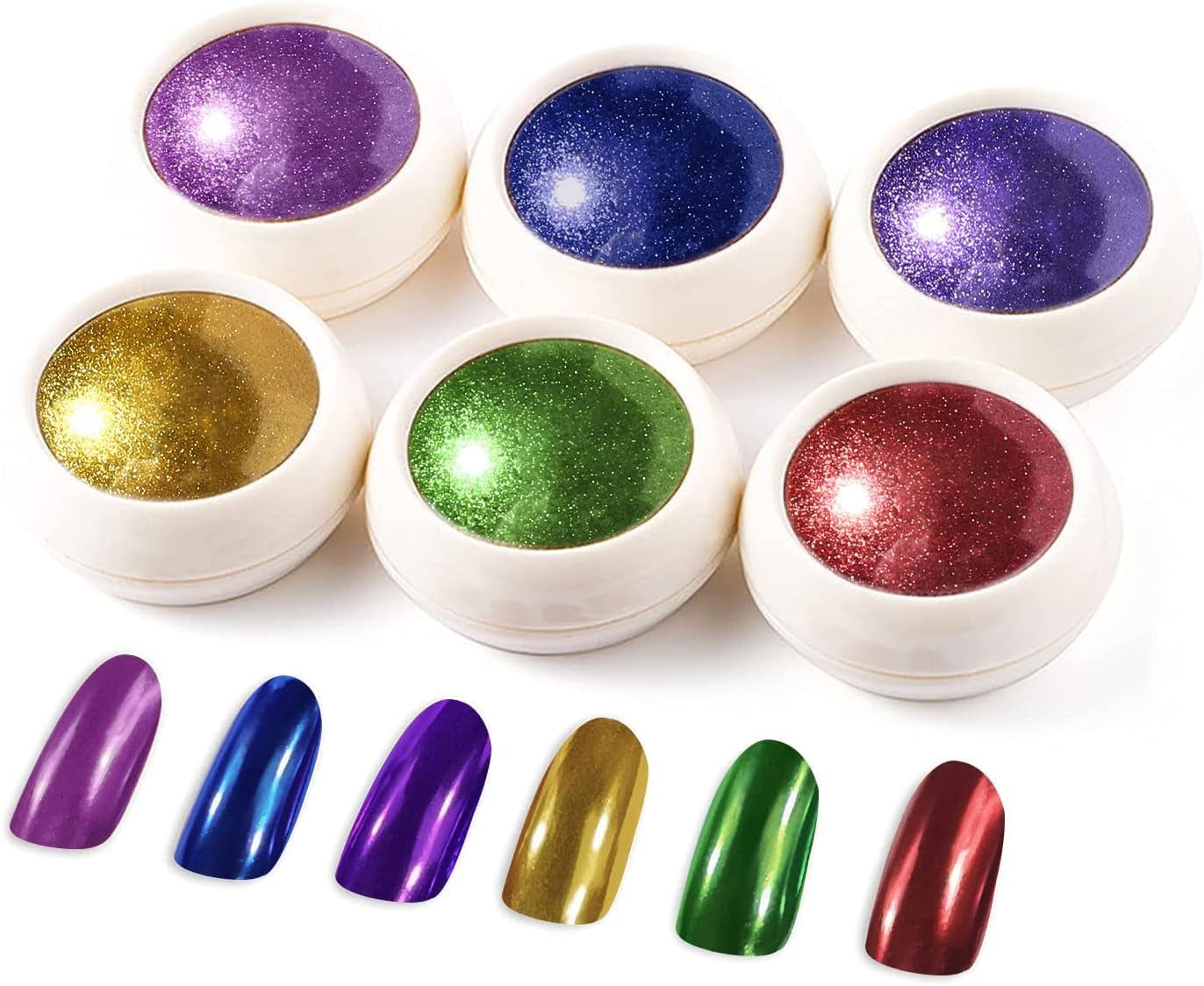 BISHENGYF Rose Gold Chrome Nail PowderNeue Upgrade Grosse Kapazitä Chrom PulverSuper-Spiegeleffekt Metall Mirror Chrome Powder –Neon Glassy Pearl Effect Glitter Nagelkunst Pulver Für DIY Salon