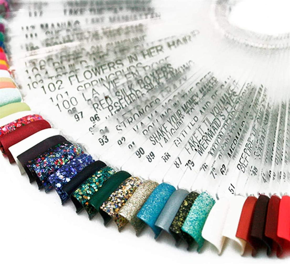 50 Stück Nagelkunst-Spitzenringe, farbige transparente Platten, Nagellack-Display-Ringstäbe, Nagelstudio-Übungen, Nagelspitzen-Display für DIY-Nagelkunst-Anzeige und -Übungen