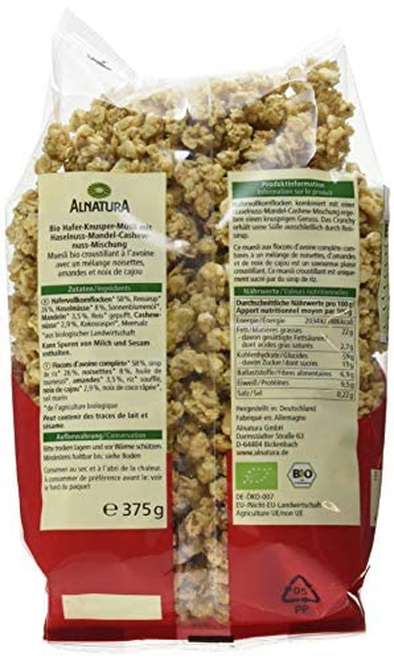 Nüsse knusprig, 375 g Müsli Naty Shop