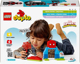LEGO DUPLO Marvel Spins Motorcycle Adventure, Fantasy-Spielset zur TV-Serie Spidey und seine Superfreunde, Lernspielzeug zum Bauen und Umbauen für Kinder ab 2 Jahren 10424 Bausets Besuchen Sie den LEGO-Store
