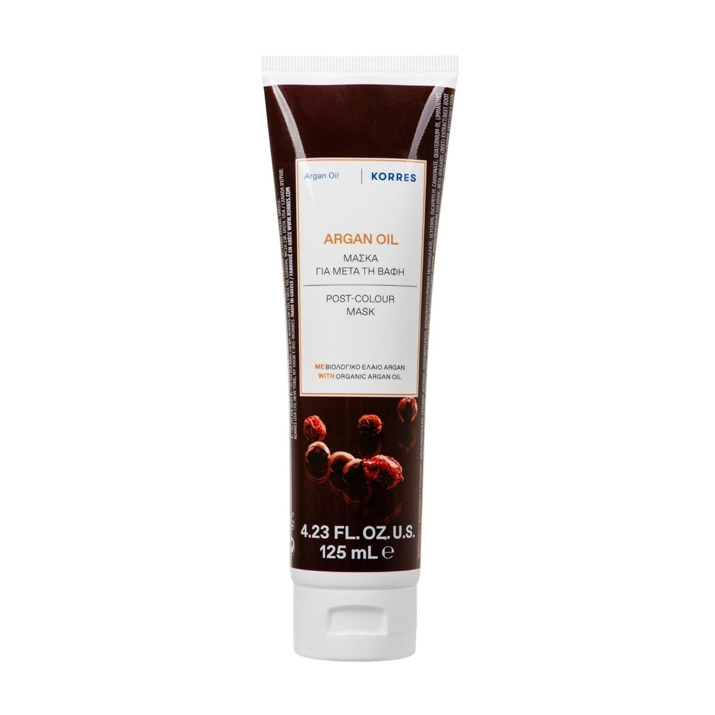 KORRES ARGAN OIL Haarmaske, pflegende Maske mit Arganöl, Sheabutter und Weizenprotein, ideal für coloriertes Haar, vegan, 125 ml Naty Shop Haarmaske Standardtitel