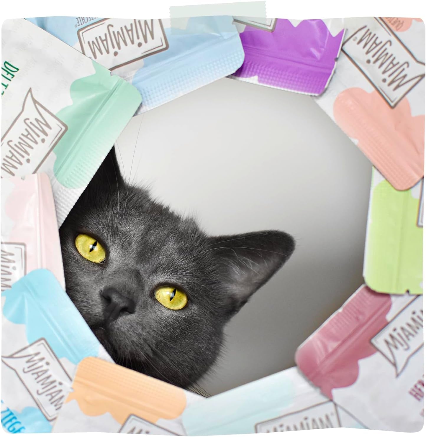 MjAMjAM – Premium-Nassfutter für Katzen – Quetschbeutel – DUO mit raffiniertem Kalbfleisch und Hering, 12er-Packung (12 x 125 g), getreidefrei