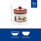 Villeroy & Boch – Winter Bakery Delight Kleine Aufbewahrungsbox, Keramik-Weihnachtskeksbox, Weihnachtsbox, Plätzchenbox, Plätzchenbox, Keramikbox mit Deckel, Süßigkeiten-Aufbewahrung, Premium-Porzellan-Lebensmittel-Aufbewahrungsboxen Naty Shop