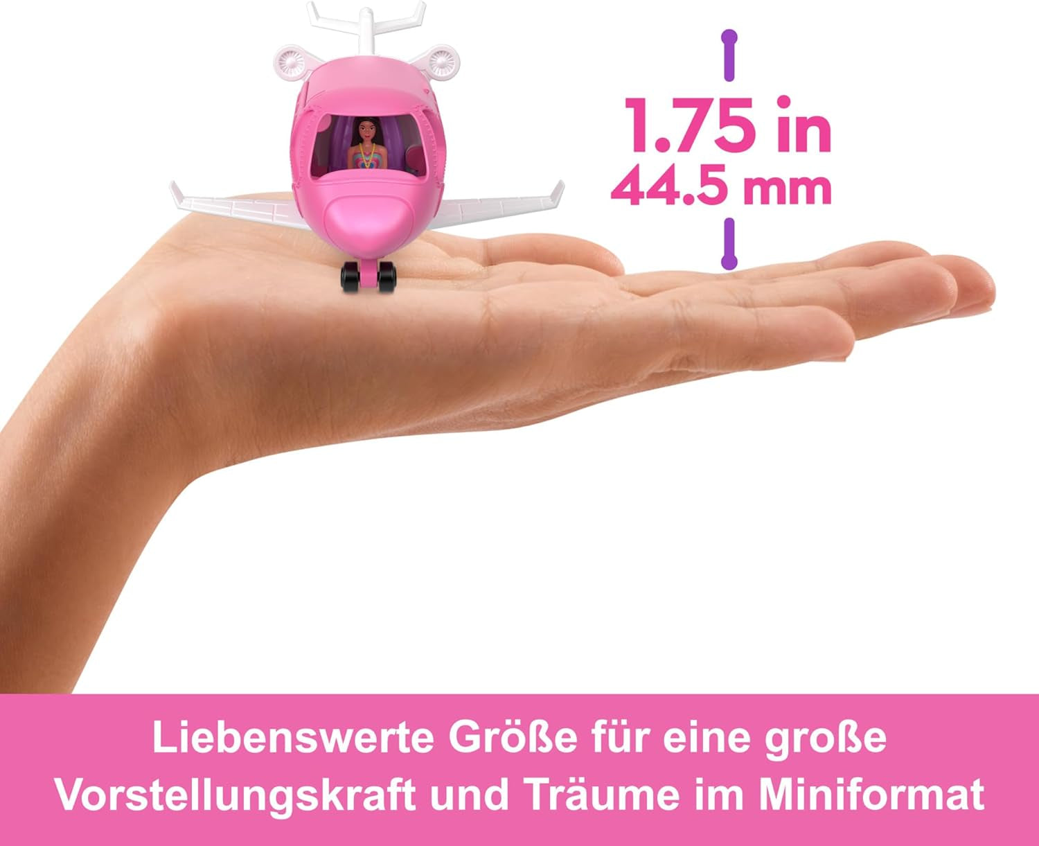 Mini BarbieLand Barbie-Puppen- und Spielzeugfahrzeug-Sets, 1,5-Zoll-Puppe und kultiges Überraschungsspielzeugfahrzeug mit Farbwechsel, HYF40
