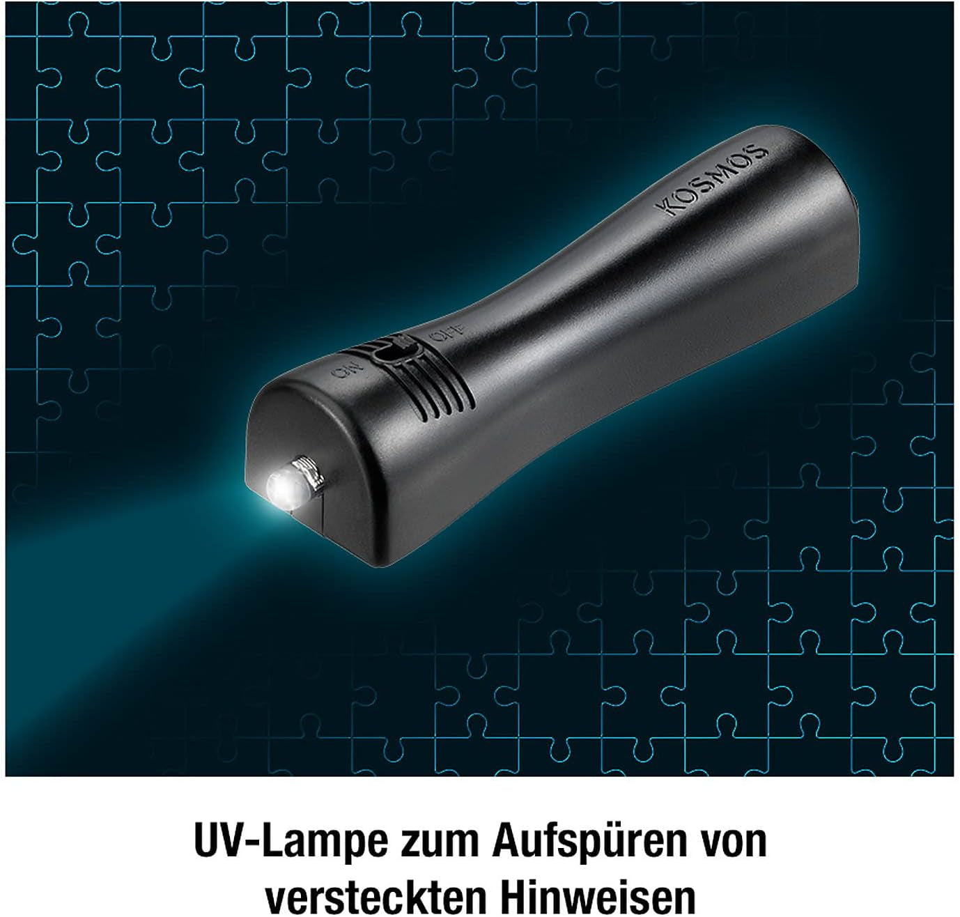 Die Drei??? - Krimi-Puzzle – Die Villa der Puzzles von KOSMOS 697976, 300 Teile, leuchtet im Dunkeln, mit UV-Lampe, Lesen, Puzzle, Rätsel lösen, Detektivpuzzle Ab 10 Jahren Puzzle Naty Shop