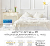 Aqua-Textil 4-Jahreszeiten-Steppdecke 135 x 200 cm, zusammengeknüpfte Decken, Winter 800 g, Sommer 600 g, Klimaregulierung, Öko-Tex, Bettdecken und Steppdecken, Naty Shop
