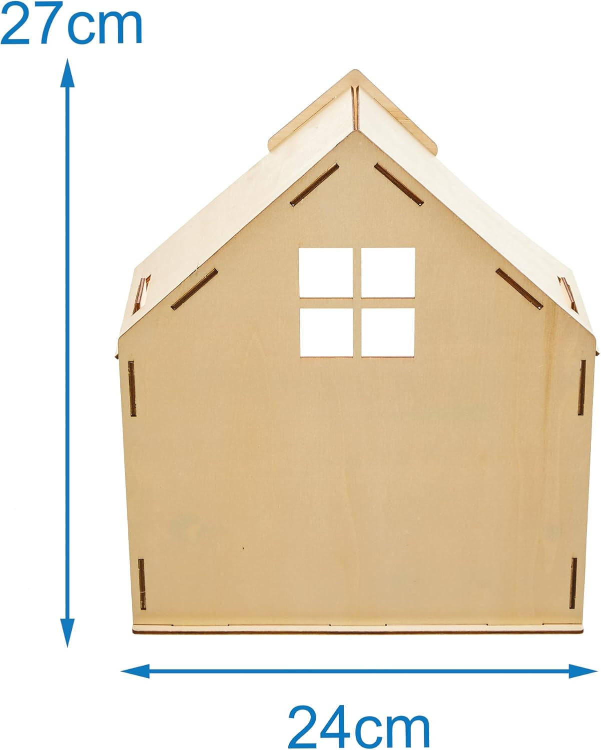 Baker Ross FN199 Bauen Sie Ihr eigenes Puppenhaus aus Holz – 1-teiliger Puppenhaus-Bausatz für Kinder, Bastelset