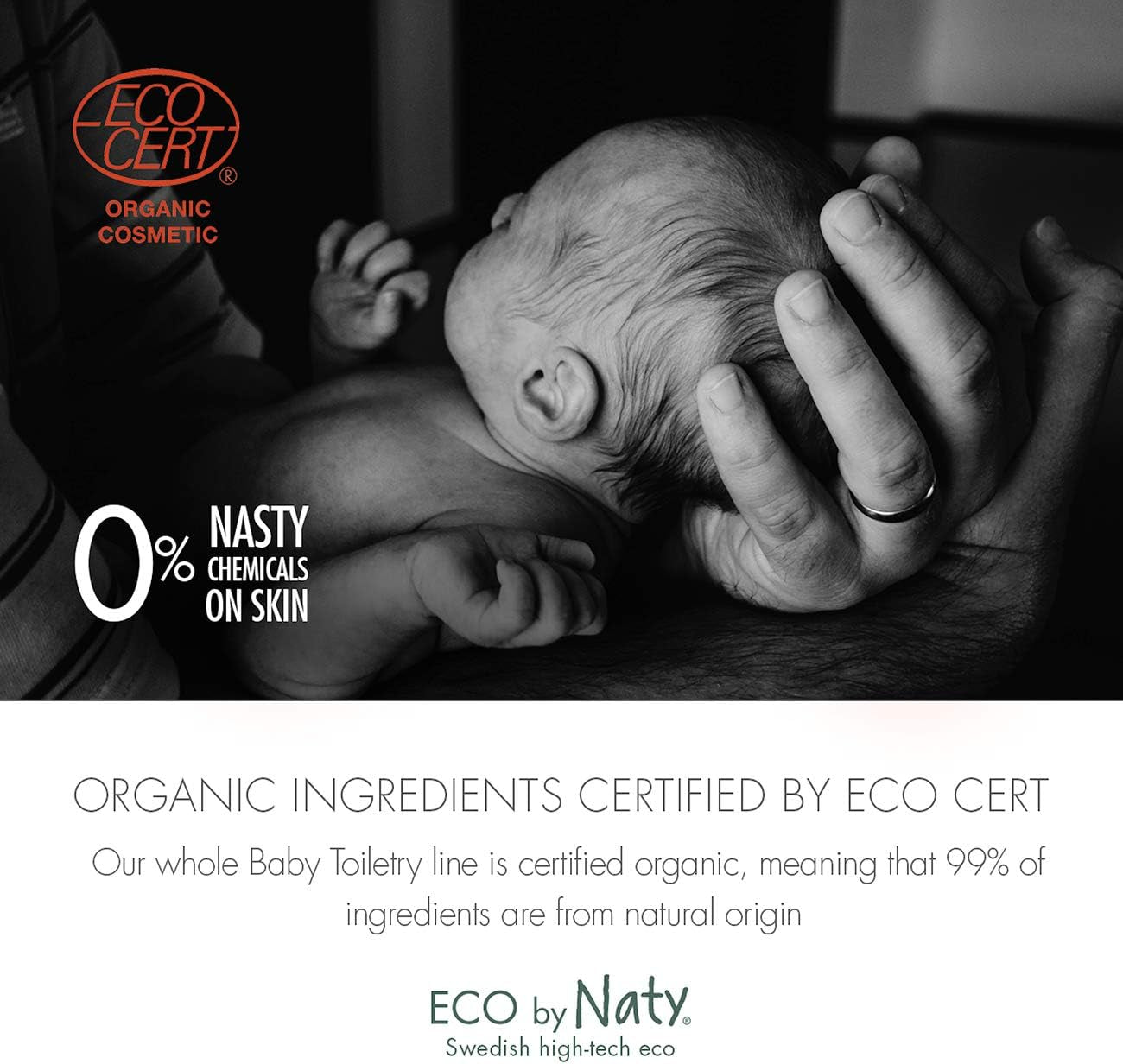 Eco von Naty, Badeschaum für Kinder, organische Inhaltsstoffe auf pflanzlicher Basis mit 0 % Duftstoff, hypoallergen und dermatologisch getestet, 200-ml-Flasche Kinder - Bade- und Hautpflege Naty Shop