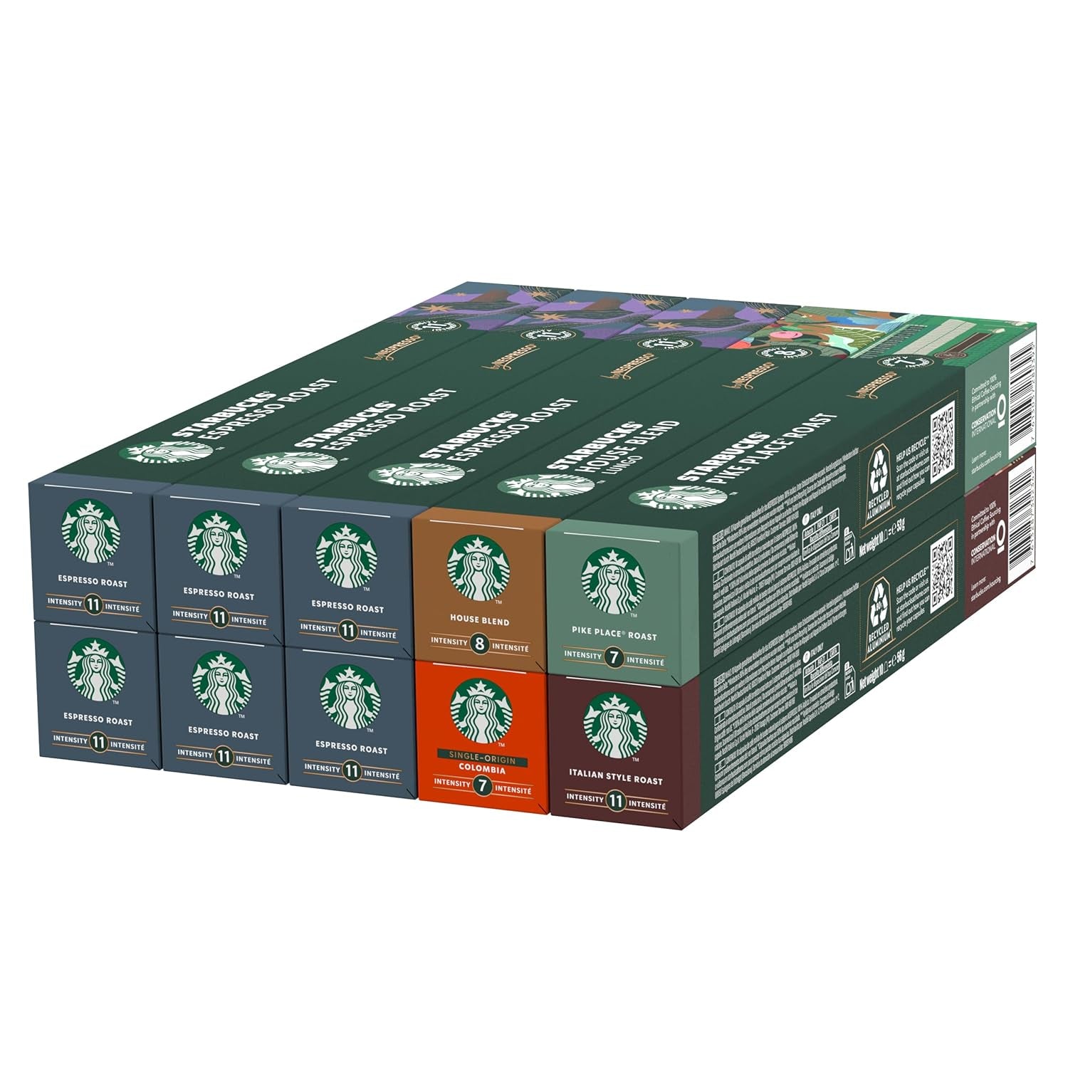 STARBUCKS Coffee Shop Classics – STARBUCKS Espresso Roast Pack von Nespresso, Kaffeekapseln 10 x 10 (100 Kapseln) – Exklusiv bei Amazon