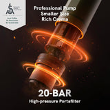 OutIn Nano tragbare elektrische Espressomaschine, Camping-Kaffeemaschine, USB-C selbsterhitzend, kompatibel mit gemahlenem Kaffee und NS-Kapseln