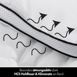 Ganzjahresdecke 135 x 200 – leichte Steppdecke 135 x 200 – atmungsaktiv und waschbar und 100 % vegan – Klima-Mesh-Steppdecke und Komfortband zum Schlafen – 800 g Füllung. Steppdecken und Steppdecken Naty Shop