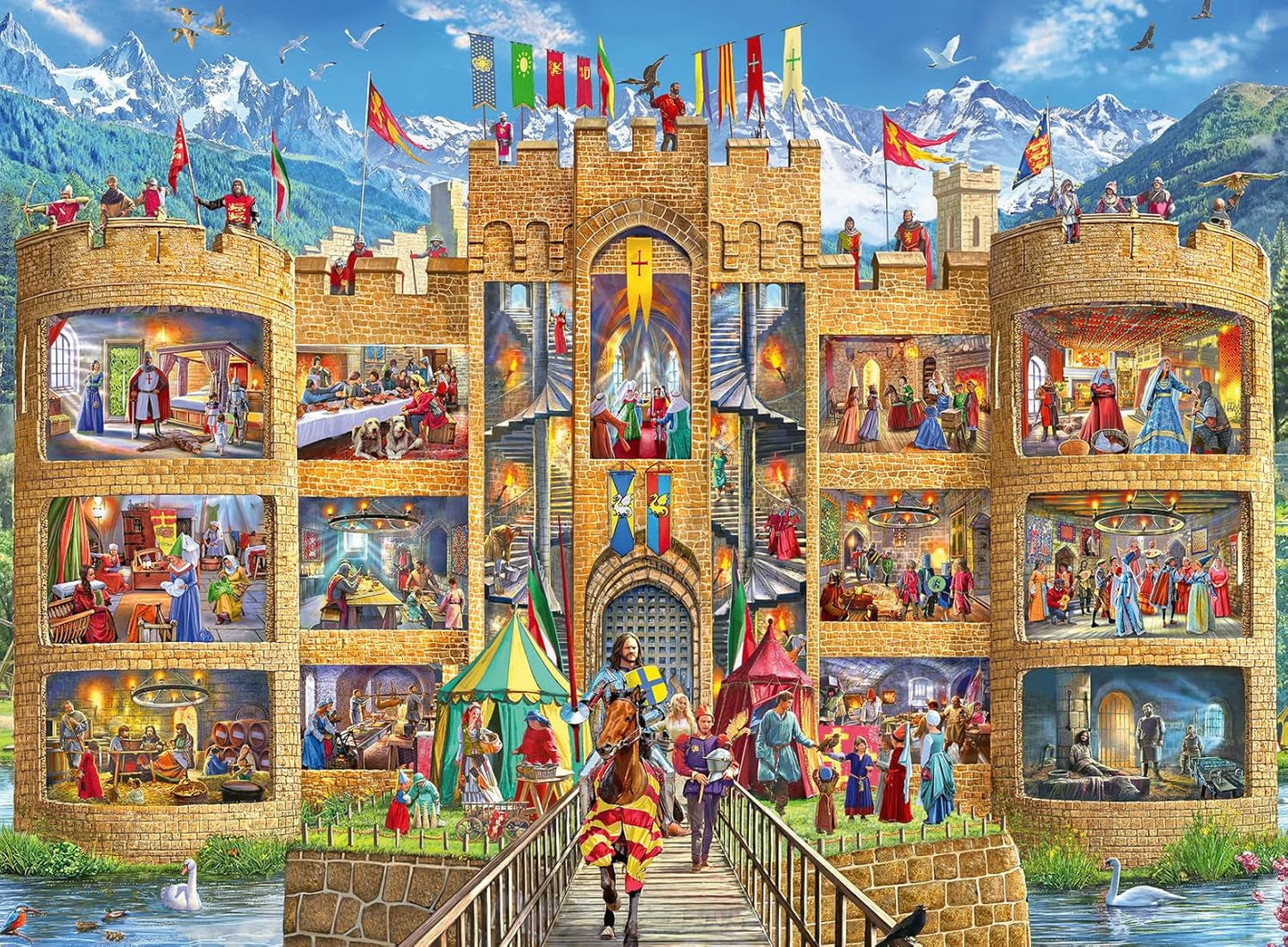 Ravensburger Puzzle für Kinder – 10016 Im Weltraum – Weltraumpuzzle für Kinder ab 7 Jahren mit 150 Teilen im XXL-Format Puzzle Naty Shop Blick in die Ritterburg