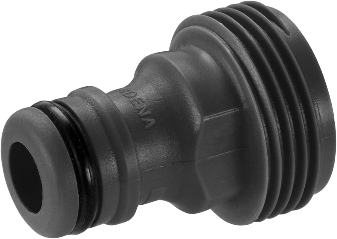 Adapter für Gardena-Geräte: Anschluss an das originale Gardena-System für Bewässerungsgeräte mit Innengewinde, passend für 26,5 mm Gewinde (G 3/4"), verpackt (2921-20), Schwarz