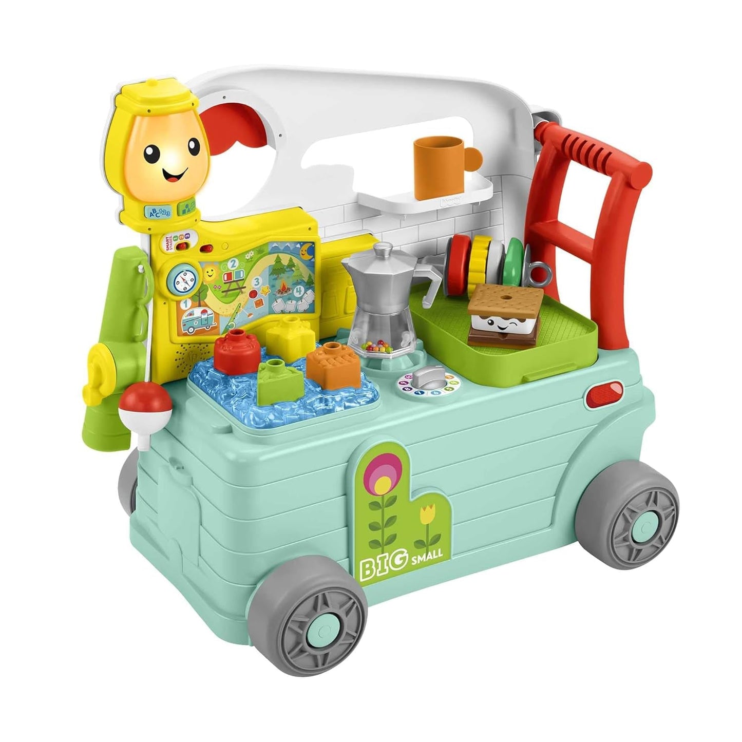 Fisher-Price – Laugh and Learn Camper 3-in-1-Kleinkind-Schiebespielzeug und Musik-Aktivitätscenter Babyspielzeug 9–36 Monate HCK51 Babyspielzeug Naty Shop Standardtitel