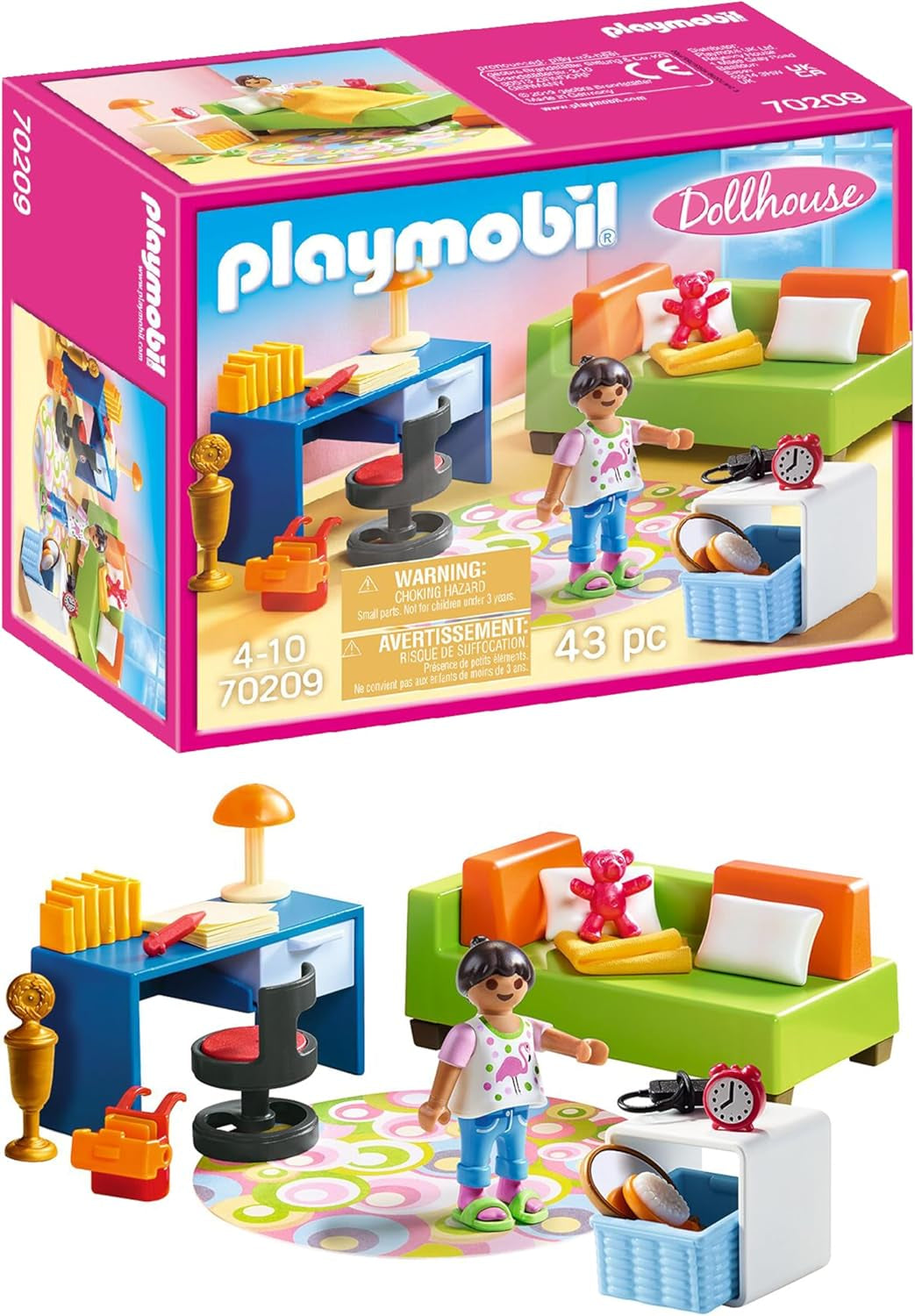 PLAYMOBIL Puppenhaus 70209 Jugendzimmer mit Mädchenfigur und Zubehör, ab 4 Jahren Puppenhäuser Naty Shop Jugendzimmer