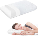 BDTFO Nackenschmerzen, Memory-Schaum-Kissen, orthopädisches Nackenkissen, Nackenstütze für Rücken, Bauch, Seitenschläfer mit waschbarem, atmungsaktivem Reißverschlussbezug, orthopädische Nackenkissen, Naty Shop Weißbrot