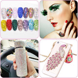 4600 Stück Strasssteine ​​​​Für Nägel, Nagel Glitzersteine ​​​​3 Verschiedene Stil Flache Nagel Gems Nägel Steine ​​​​Kleine Nagel Steinchen Mit Pinzette Und Strass Picker Dotting Pen Für Nägel/Kleidung/Handwerk