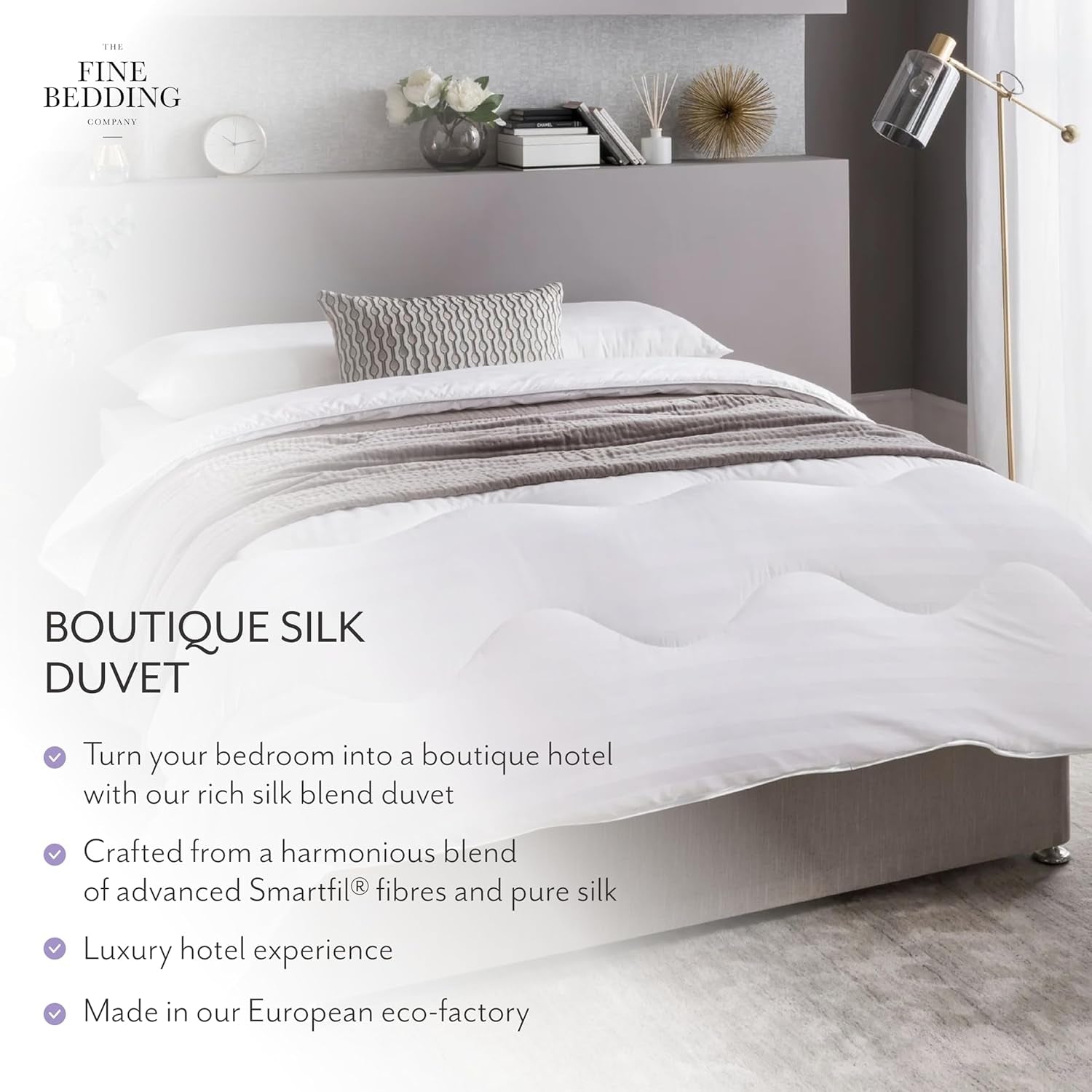 Boutique-Seidendecke, Luxusbettwäsche, maschinenwaschbar (13,5 Tog, Doppelbett) Naty Shop Bettdecken und Bettdecken