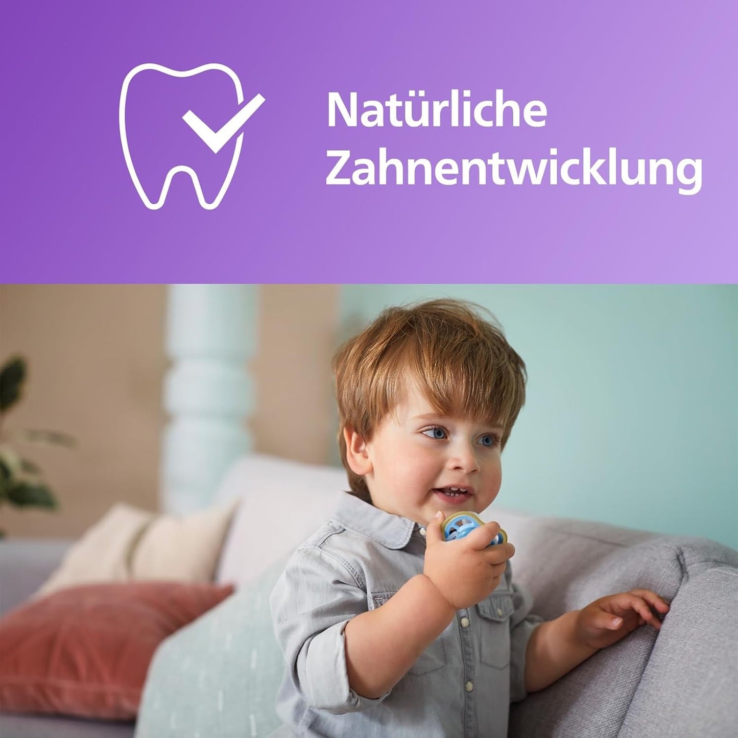 Philips AVENT ultra air Schnuller – Leichte und atmungsaktive Schnuller für Babys im Alter von 0–6 Monaten, BPA-frei, mit Tragetasche als Sterilisator, 2er-Pack, Modell SCF085/24