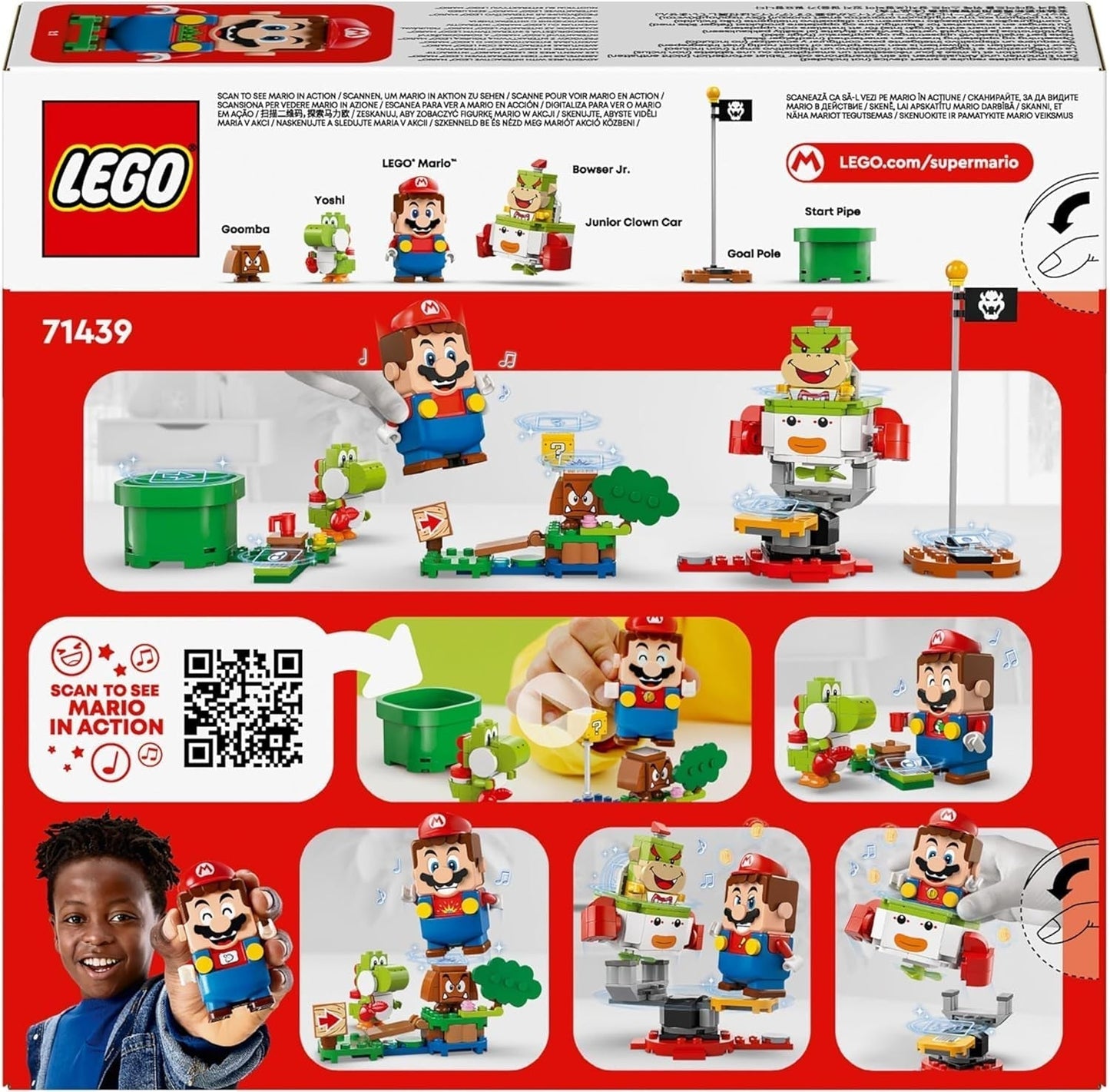 LEGO Super Mario Abenteuer mit interaktivem Mario, Junior-Clownwagen-Set, Spielzeug-Yoshi, Nintendo-Geschenk für Jungen, Mädchen und Gamer ab 6 Jahren 71439 Bausets Besuchen Sie den LEGO-Store