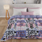 PETTI Artigiani Italiani – Winterdecke, Winterdecke, einfache Steppdecke, doppelseitig, einfarbig und digital bedruckt, 100 % hypoallergene Mikrofaser, hergestellt in Italien. Steppdecken und Steppdecken Naty Shop Girlcool 160 x 190 cm