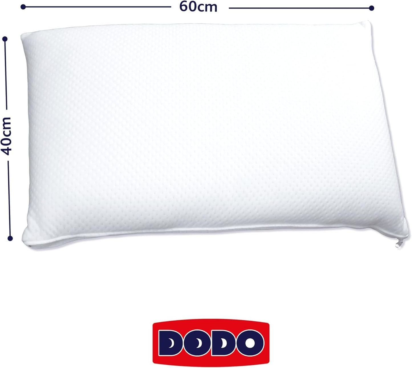 DODO-Kissen, viskoelastischer Schaumstoffblock, weiß, 1 Einheit (Lot von 1) Naty Shop Standardkissen